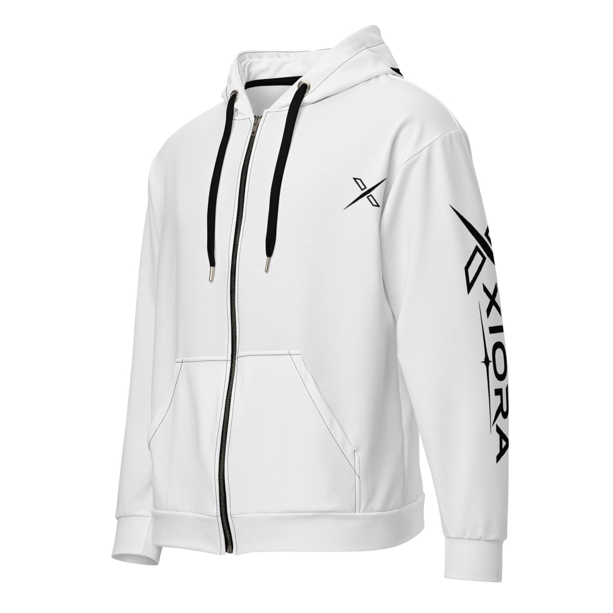 Sweat à capuche zippé unisexe XIORA – Face