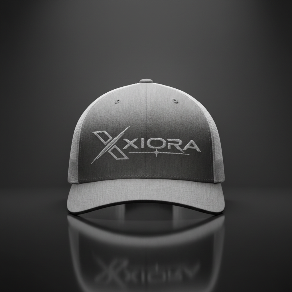 Casquette grise XIORA fond cinématique